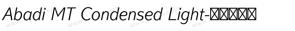 Abadi MT Condensed Light字体转换